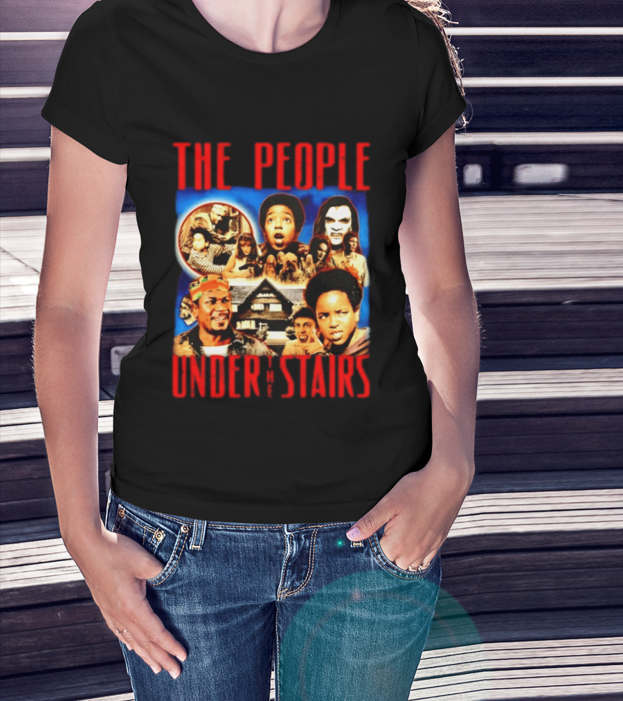 The People Under The Stairs Horror Movie Characters And Scenes Collage T-Shirt