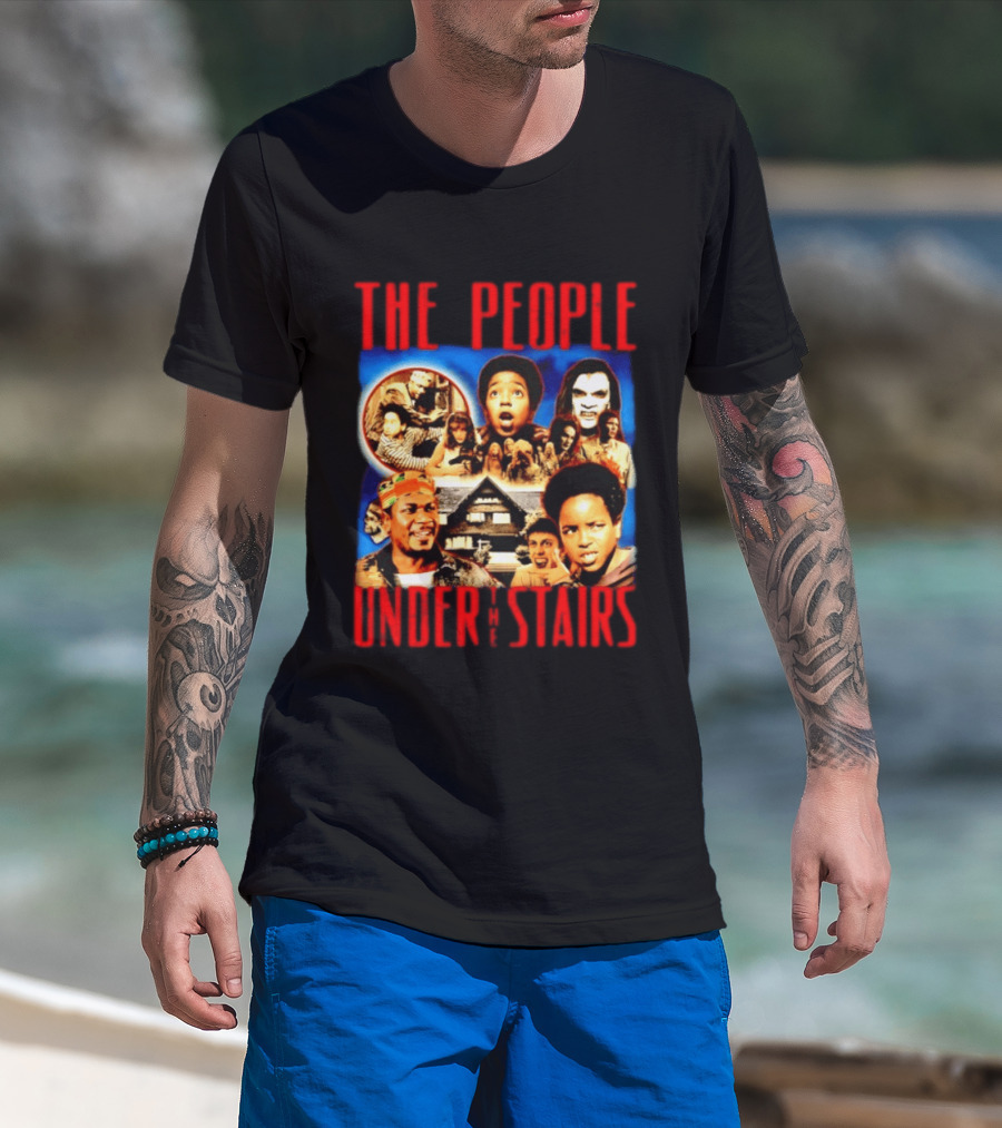 The People Under The Stairs Horror Movie Characters And Scenes Collage T-Shirt