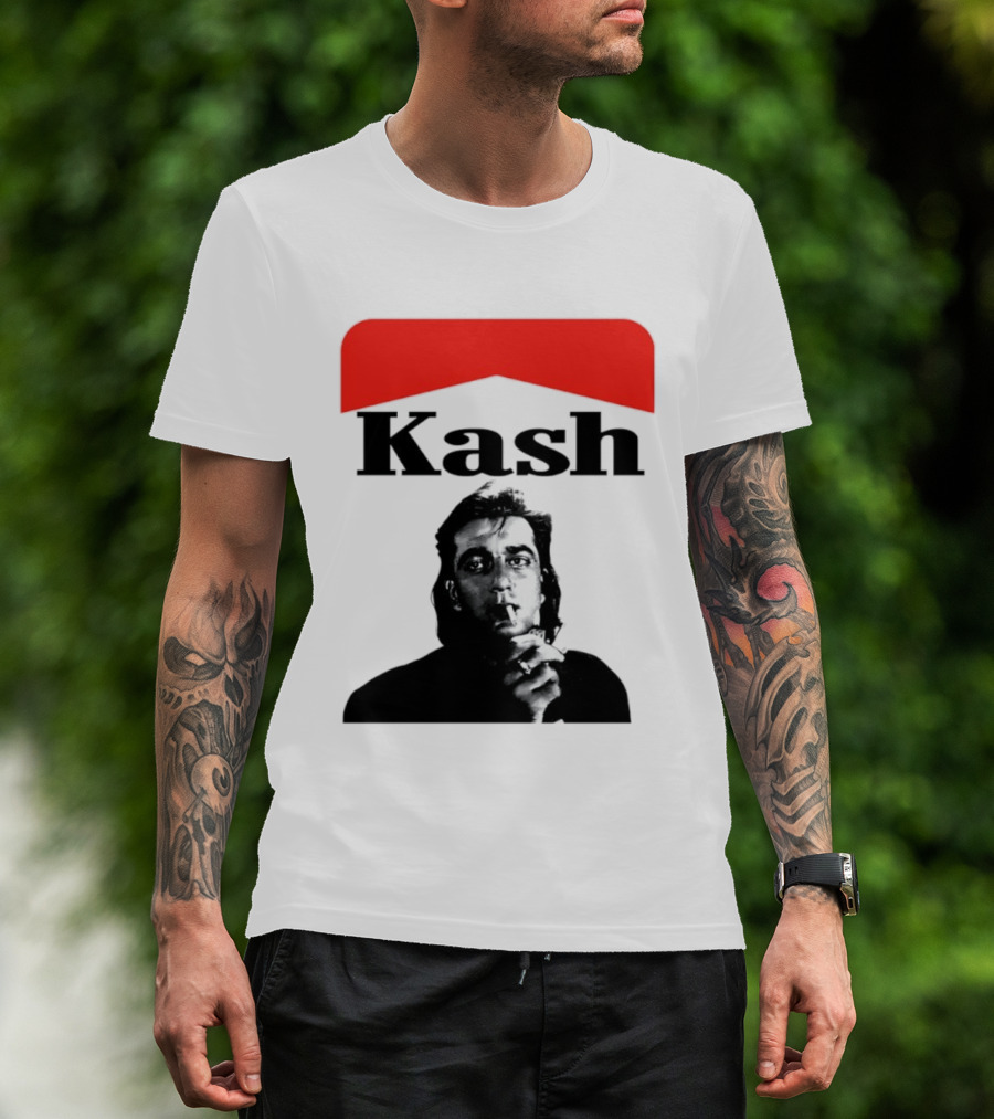 Kash Sanjay Dutt Smoking Iconic Red V Shape T-Shirt