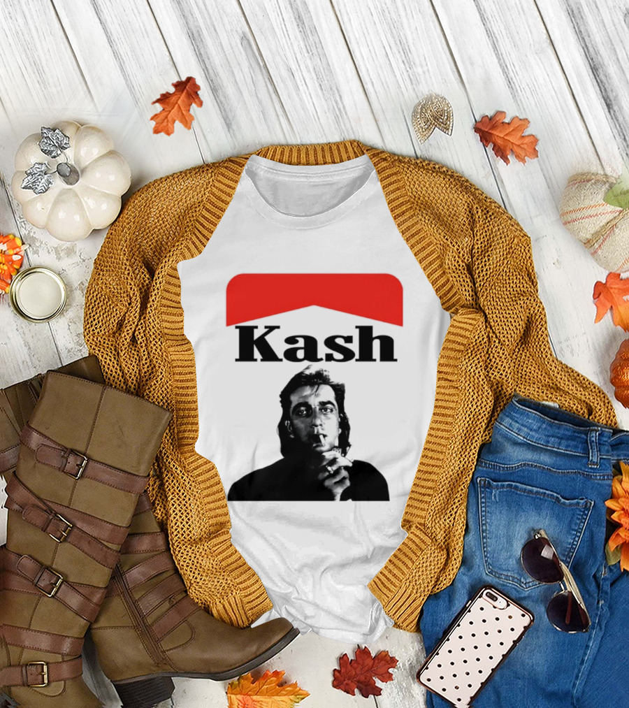 Kash Sanjay Dutt Smoking Iconic Red V Shape T-Shirt