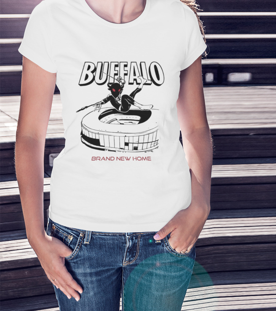 Buffalo Spider Man Swinging Brand New Home Stadium Marvel T-Shirt