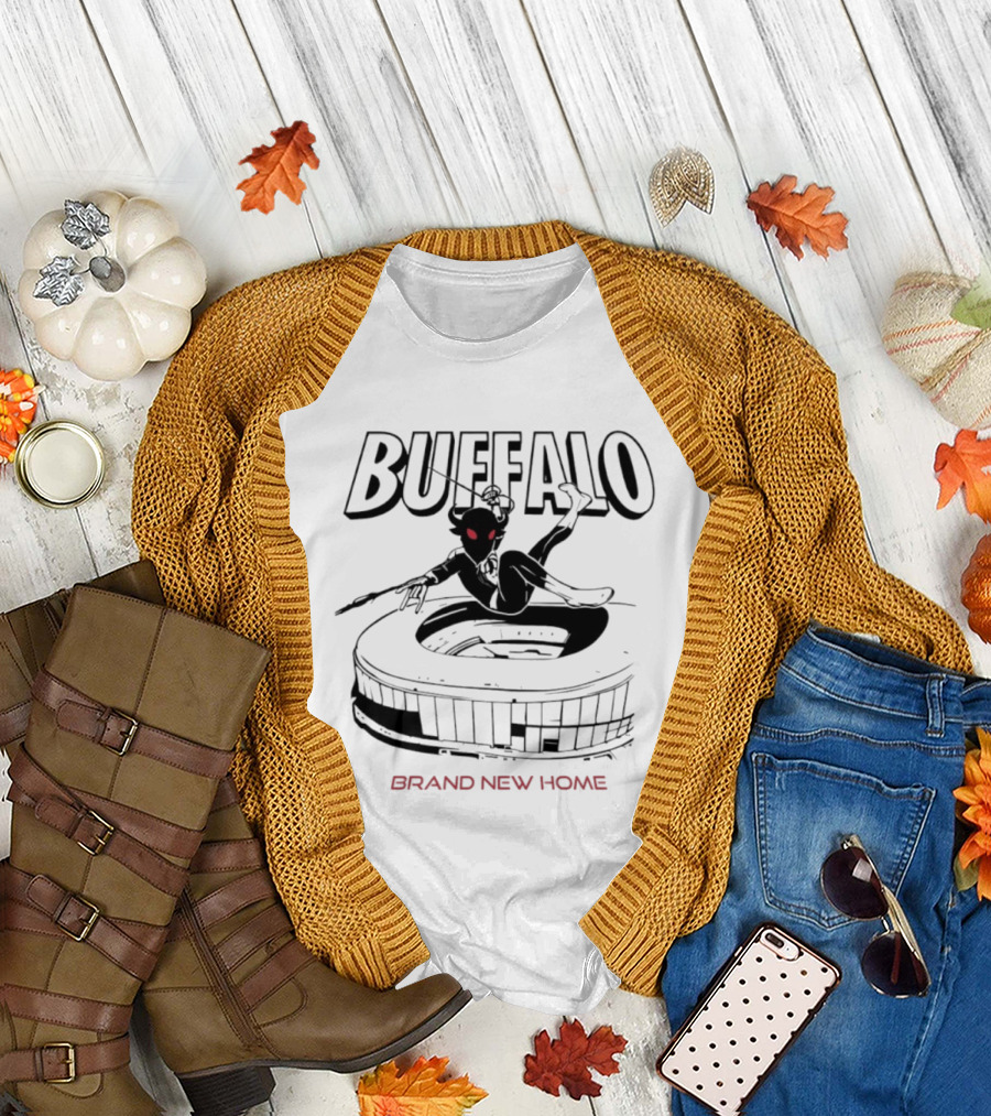 Buffalo Spider Man Swinging Brand New Home Stadium Marvel T-Shirt
