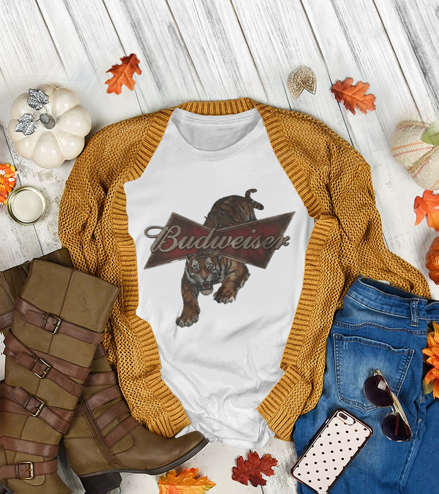 Budweiser Tiger Logo Jumping Tiger T-Shirt