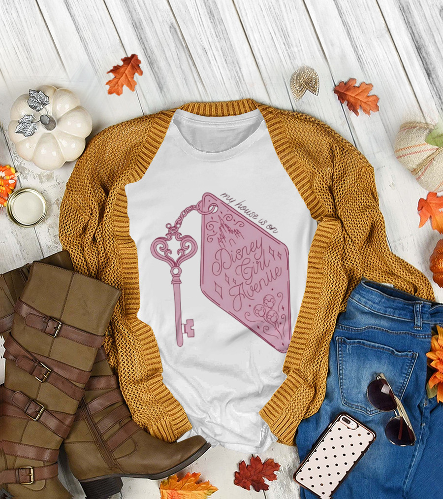 Disney Girl Avenue My House Is On Castle Key T-Shirt