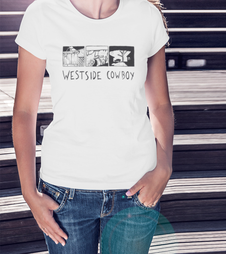 Westside Cowboy Store Graphic Blocks White T-Shirt