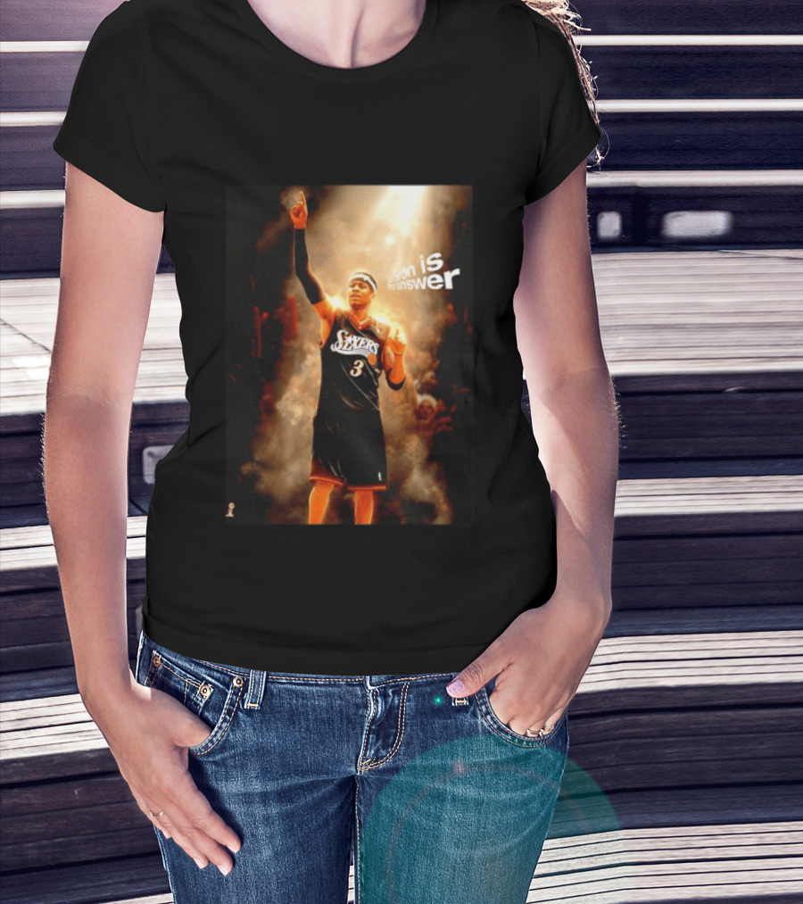 Allen Iverson Philadelphia 76ers NBA LeBron Is The Answer T-Shirt
