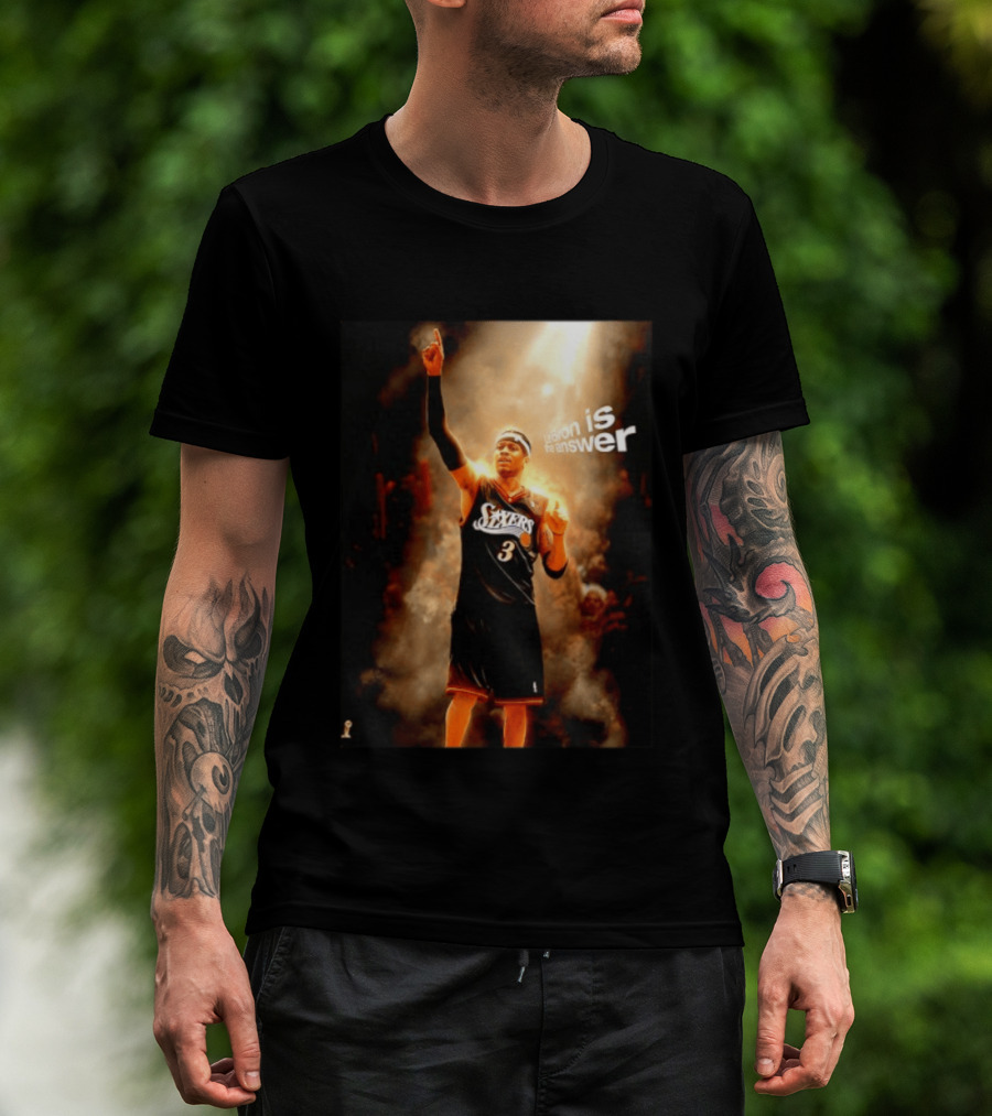 Allen Iverson Philadelphia 76ers NBA LeBron Is The Answer T-Shirt