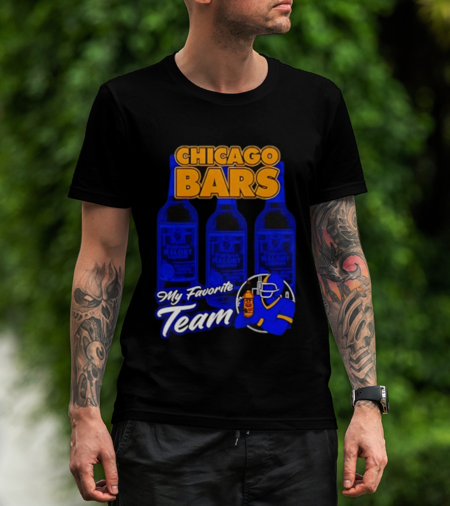 Chicago Bars My Favorite Team Jeppson's Malort Liqueur T-Shirt