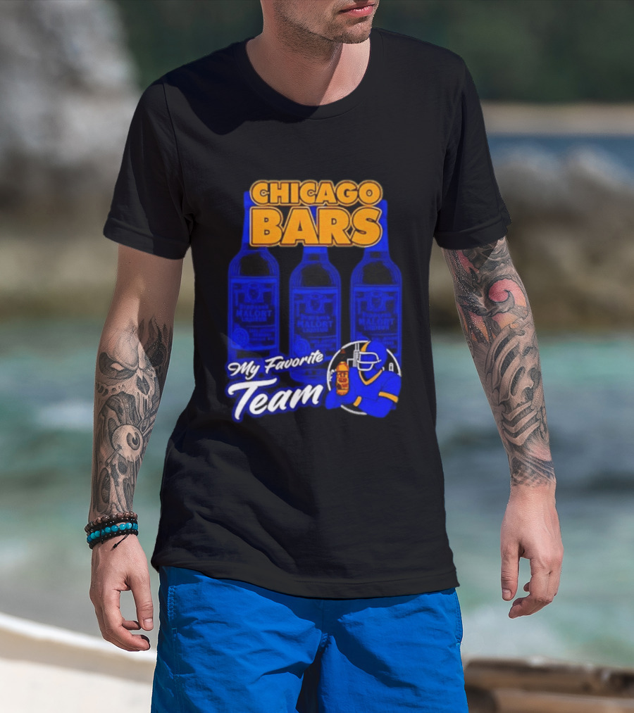 Chicago Bars My Favorite Team Jeppson's Malort Liqueur T-Shirt