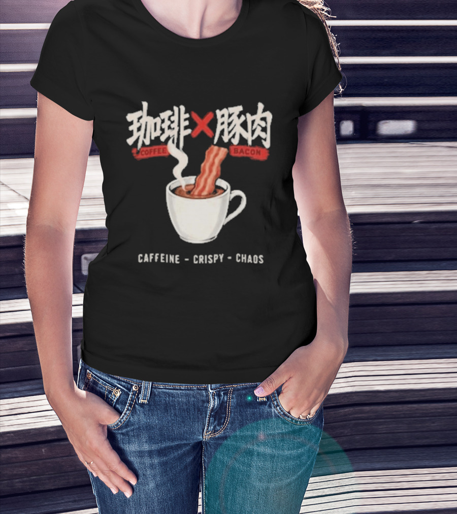 Caffeine Crispy Chaos Coffee X Bacon T-Shirt