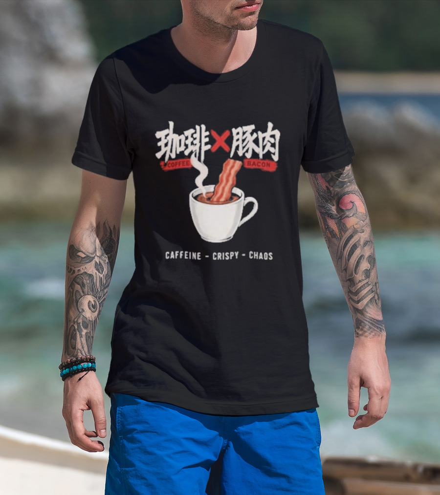 Caffeine Crispy Chaos Coffee X Bacon T-Shirt