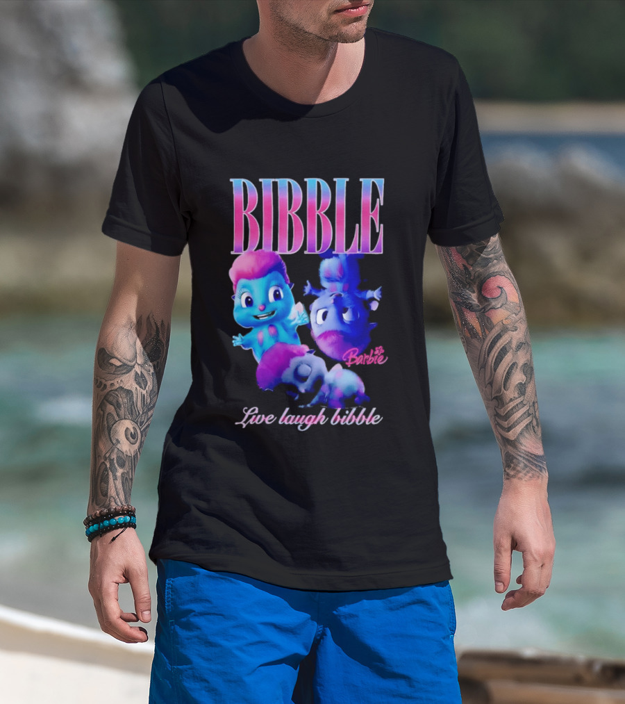 Bibble Live Laugh Barbie Cartoon Characters T-Shirt