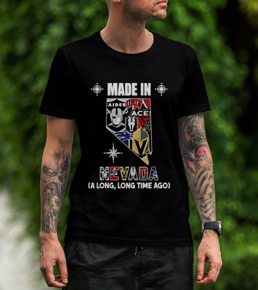 Made In Nevada Map Las Vegas Raiders 2026 Season A Long Long Time Ago T-Shirt