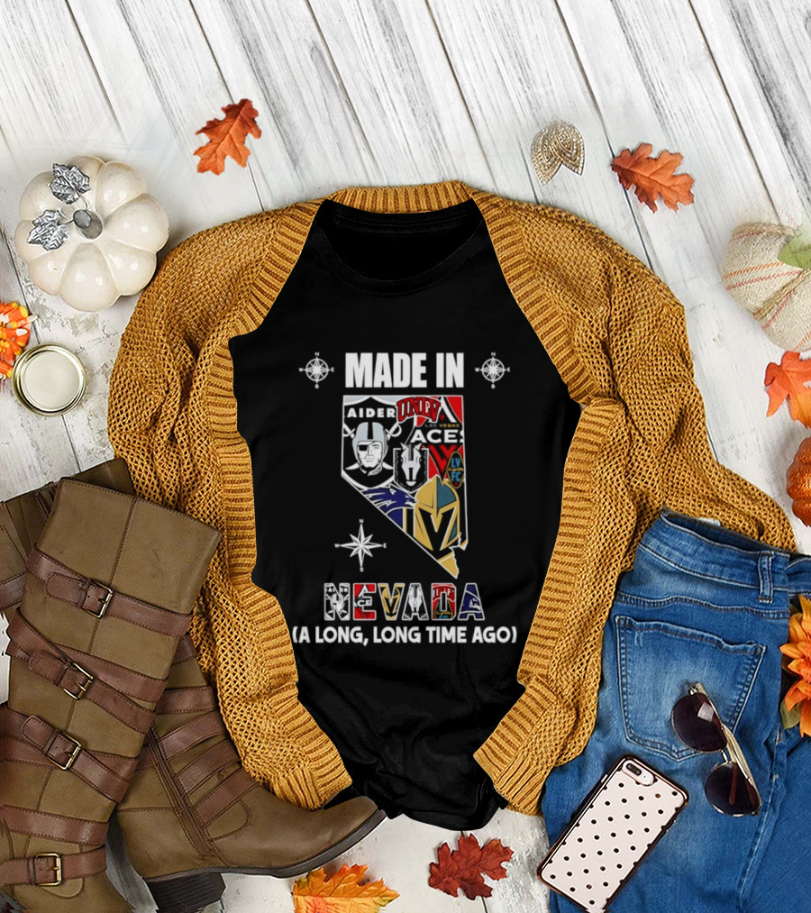 Made In Nevada Map Las Vegas Raiders 2026 Season A Long Long Time Ago T-Shirt