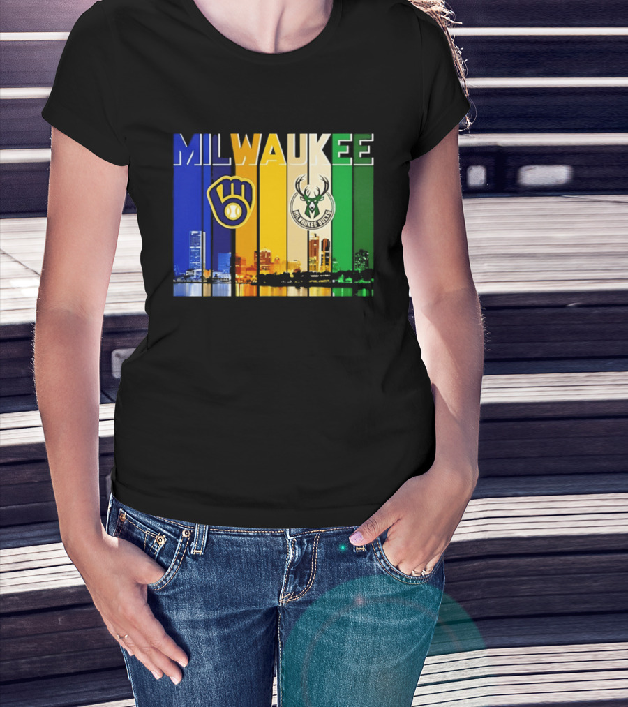 Milwaukee Brewers Bucks Skyline 2026 T-Shirt