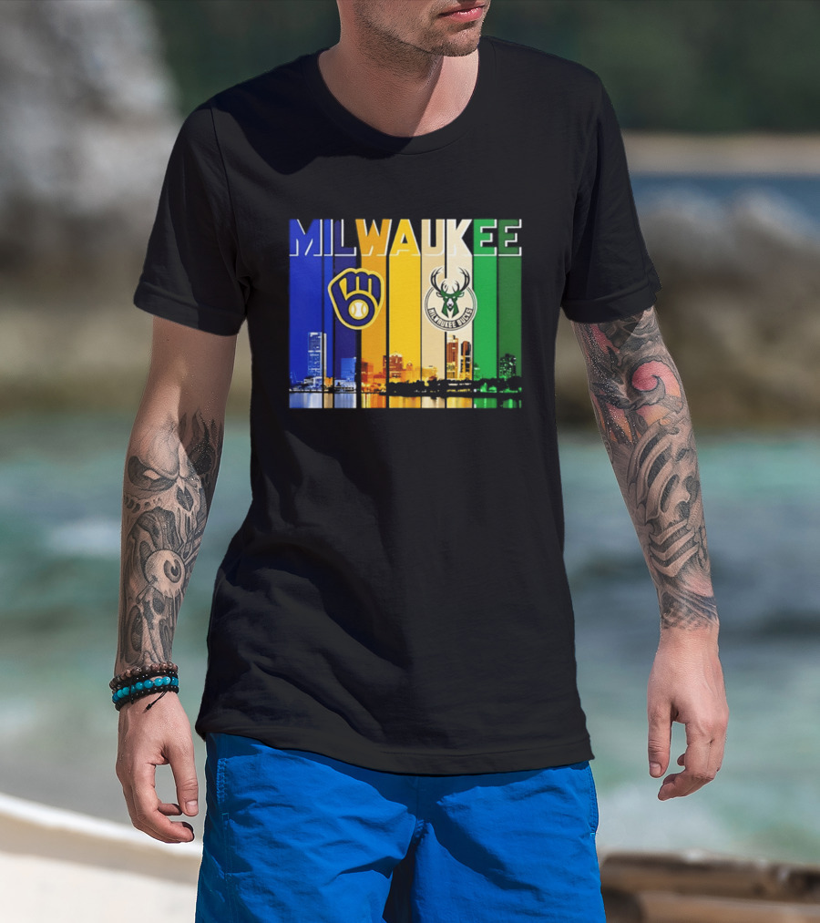 Milwaukee Brewers Bucks Skyline 2026 T-Shirt