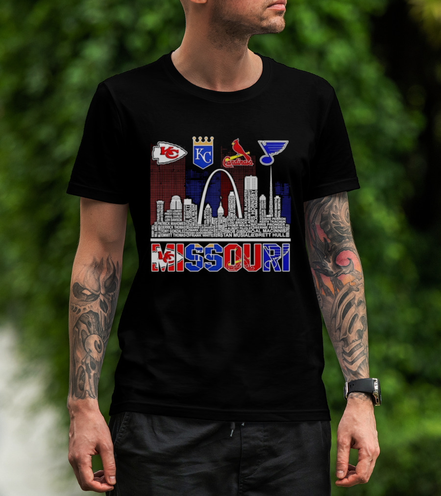 Missouri Skyline Kansas City Chiefs Royals Cardinals Blues T-Shirt