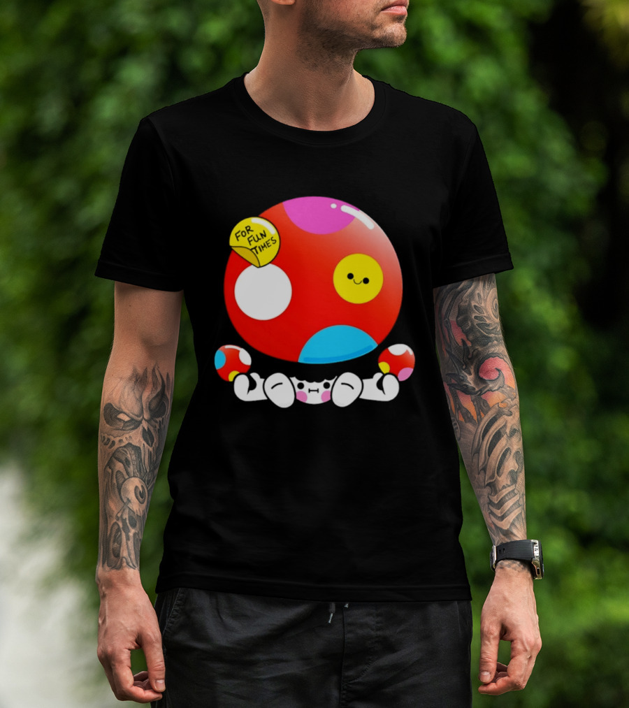 Mushroom Fun Times Bright Polka Dot T-Shirt