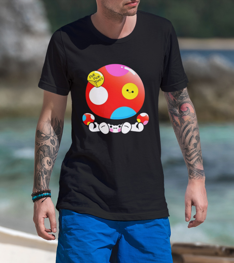 Mushroom Fun Times Bright Polka Dot T-Shirt