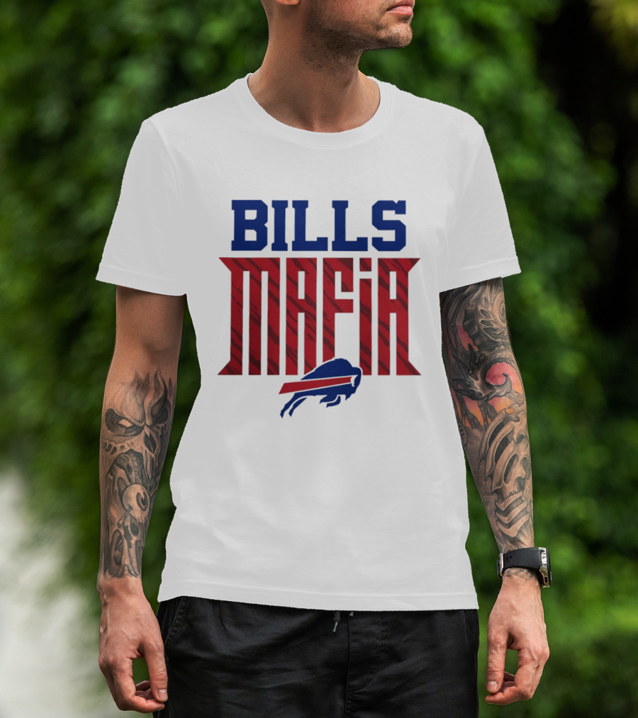 Buffalo Bills Mafia Red And Blue Team Spirit T-Shirt