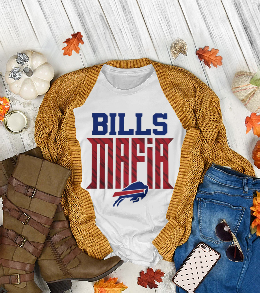Buffalo Bills Mafia Red And Blue Team Spirit T-Shirt