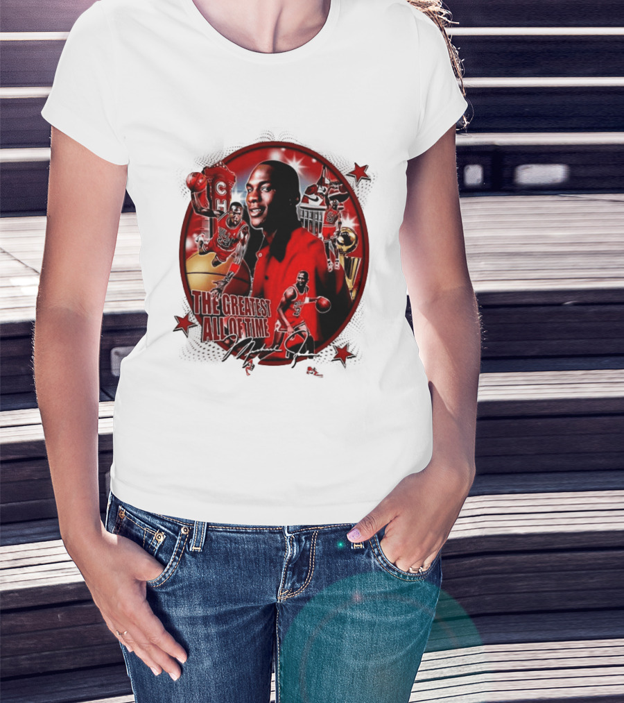 The Greatest Of All Time Michael Jordan Chicago Basketball Legend Trophy T-Shirt