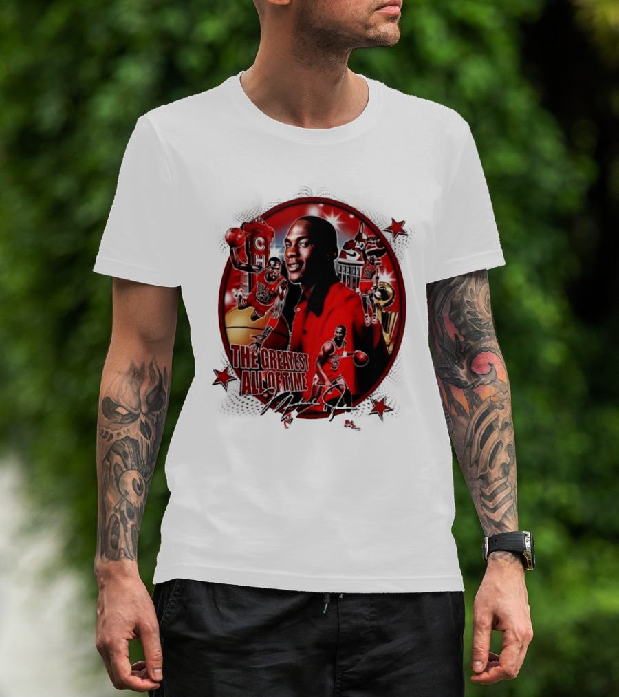 The Greatest Of All Time Michael Jordan Chicago Basketball Legend Trophy T-Shirt