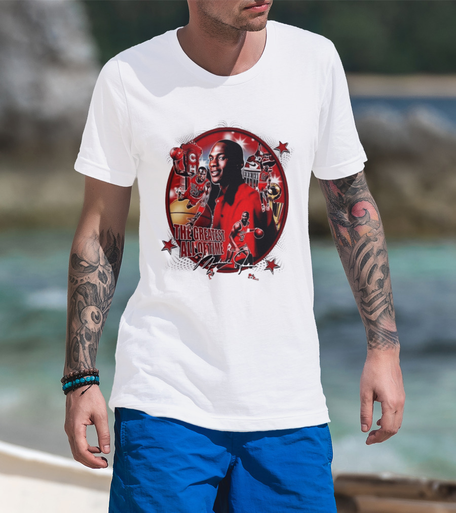 The Greatest Of All Time Michael Jordan Chicago Basketball Legend Trophy T-Shirt