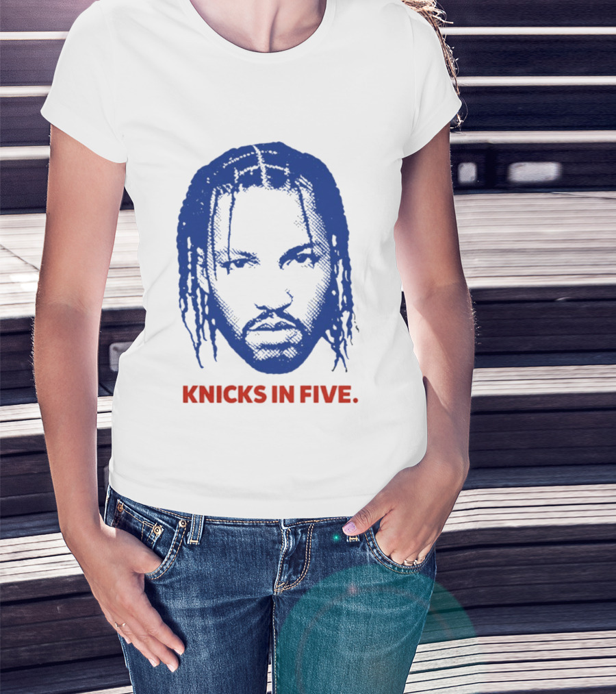 New York Knicks Jalen Brunson Knicks In Five Swag Head T-Shirt