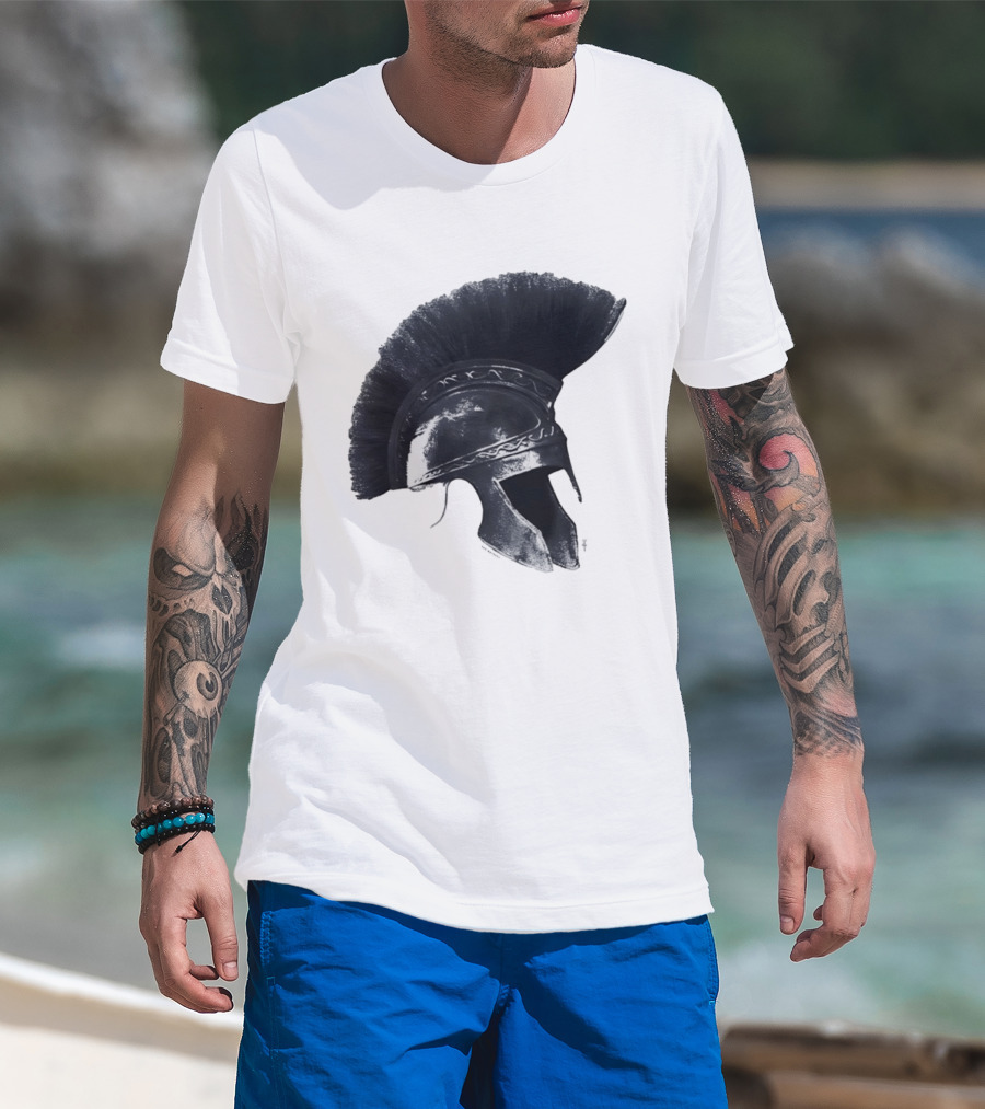 Travis Scott Odyssey Greek Soldier Helmet T-Shirt
