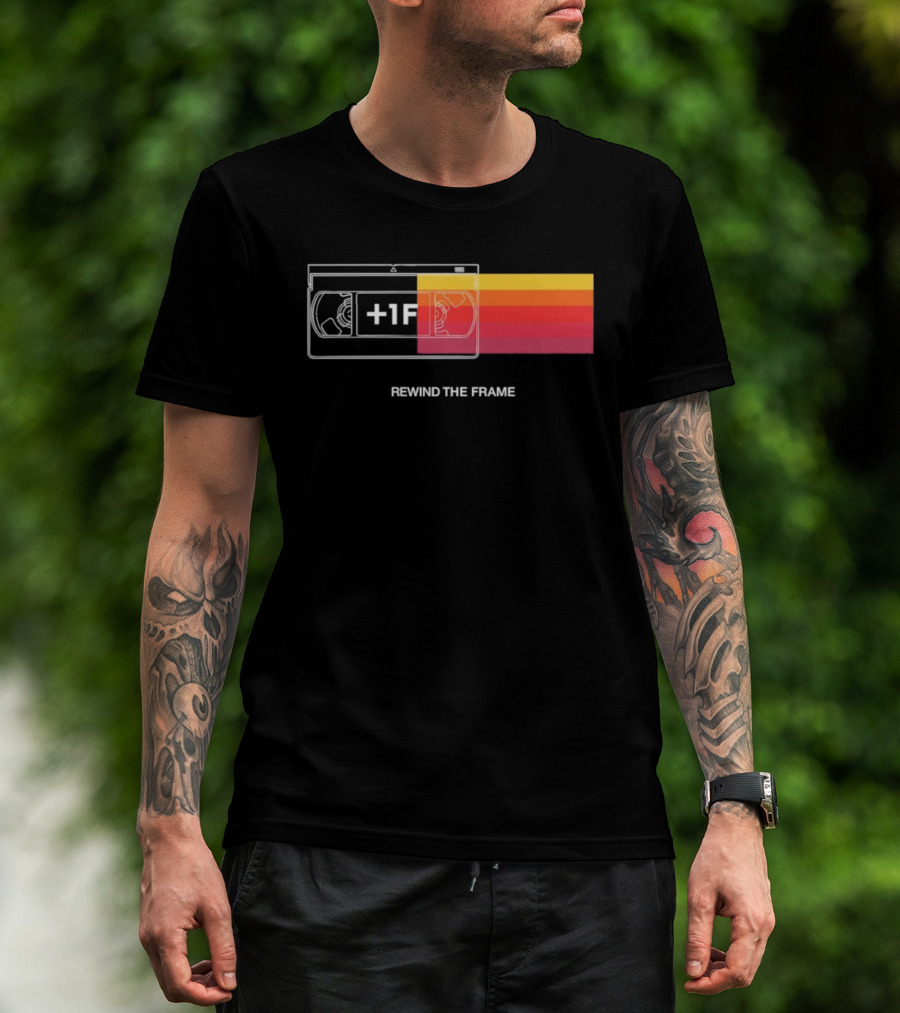 Rewind The Frame Retro VHS Tape 80s Aesthetic T-Shirt