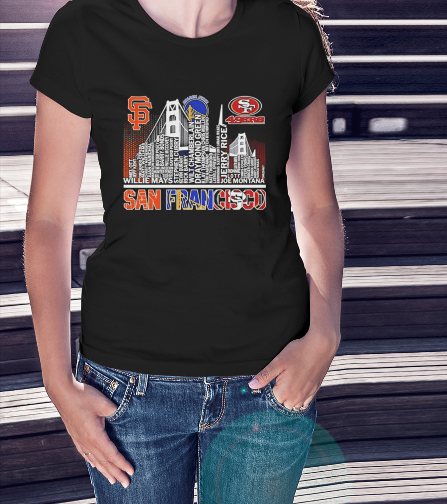 San Francisco Giants Warriors 49ers Skyline T-Shirt