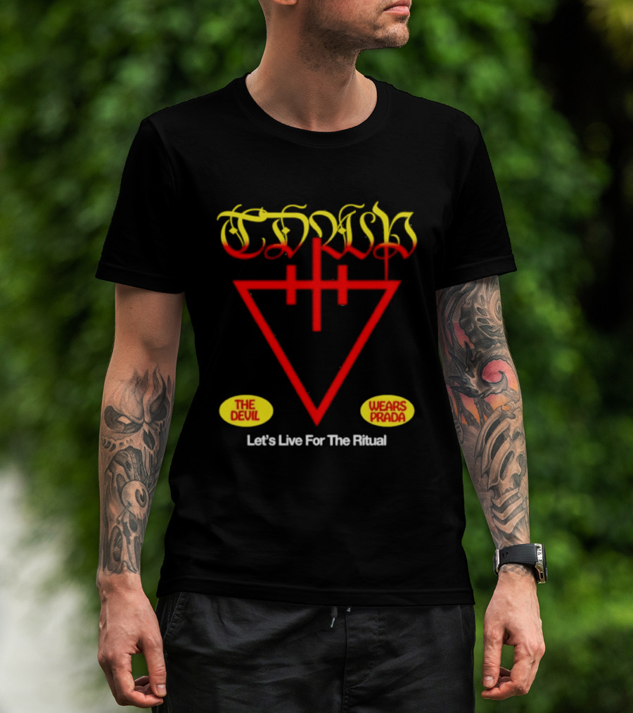 The Devil Wears Prada Ritual Inverted Triangle Symbol Let's Live For The Ritual T-Shirt