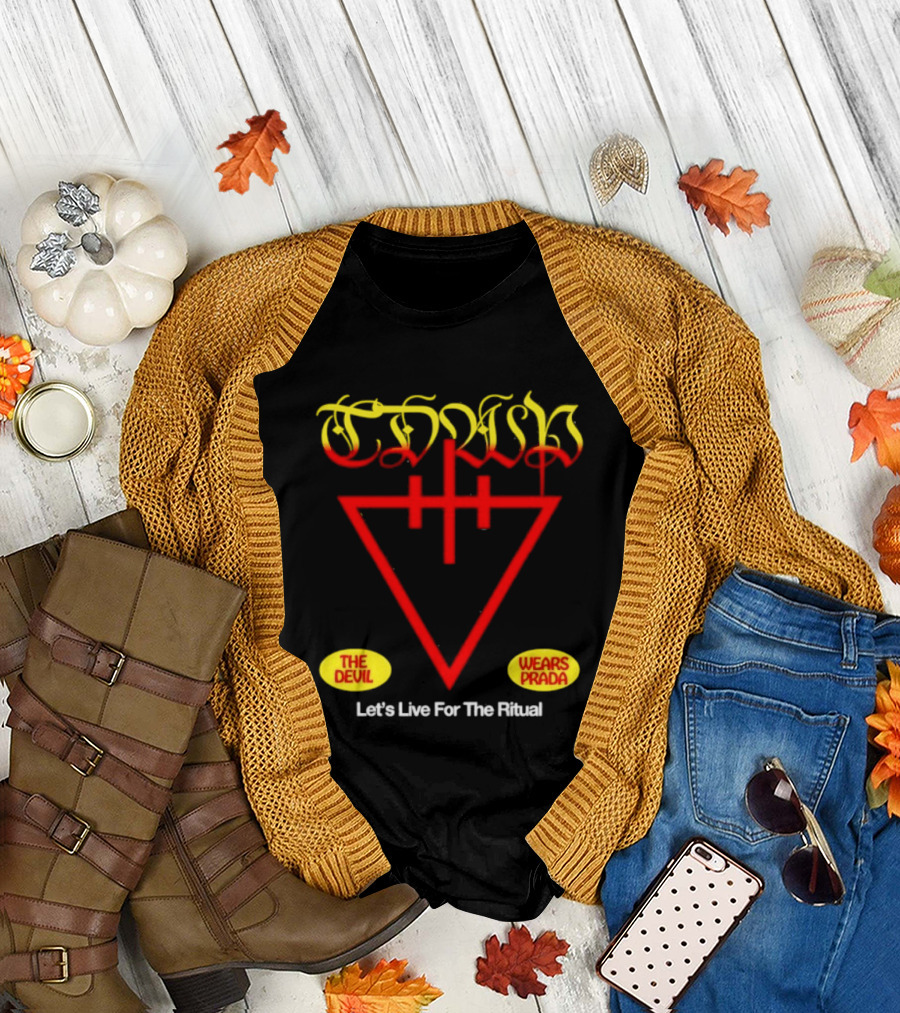 The Devil Wears Prada Ritual Inverted Triangle Symbol Let's Live For The Ritual T-Shirt