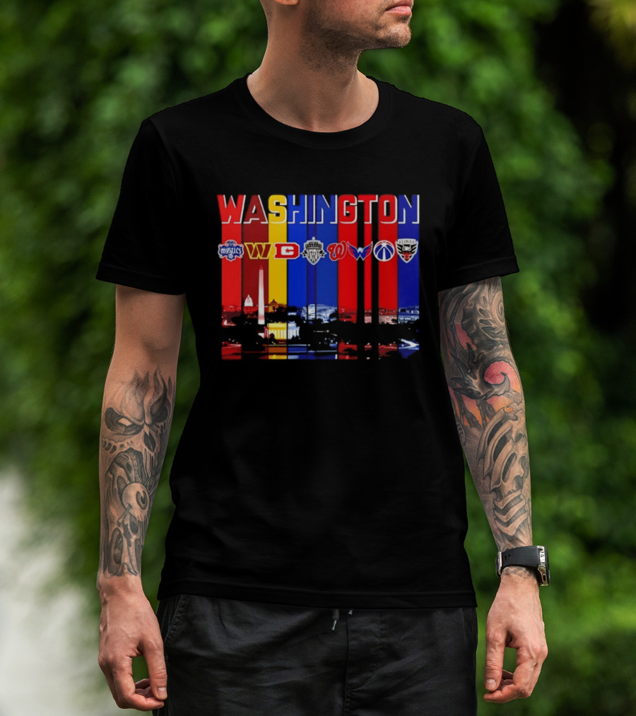 Washington Mystics Commanders Spirit Nationals Wizards DC United T-Shirt