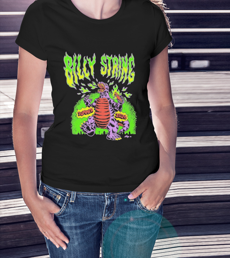 Billy Strings Summer 2026 Terrible Lizard Monster Concert Tour Neon Comic T-Shirt