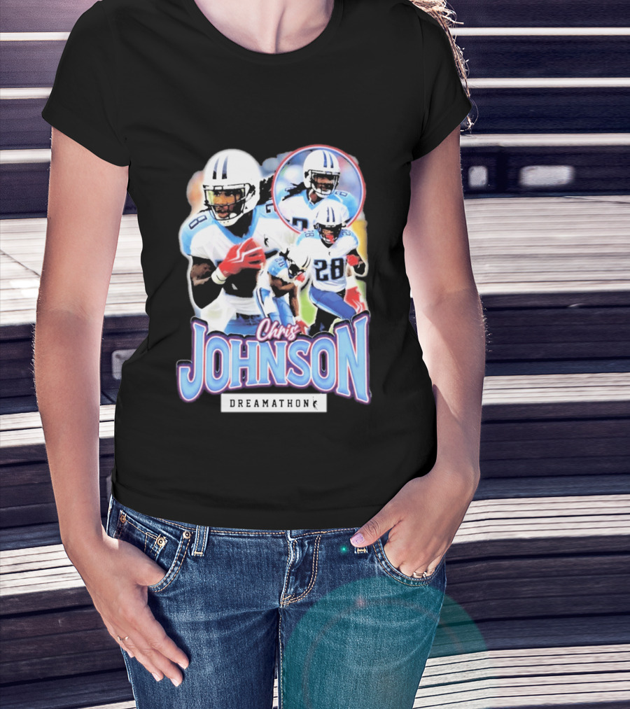 Chris Johnson NFL Dreamathon Tennessee Titans Football 28 T-Shirt