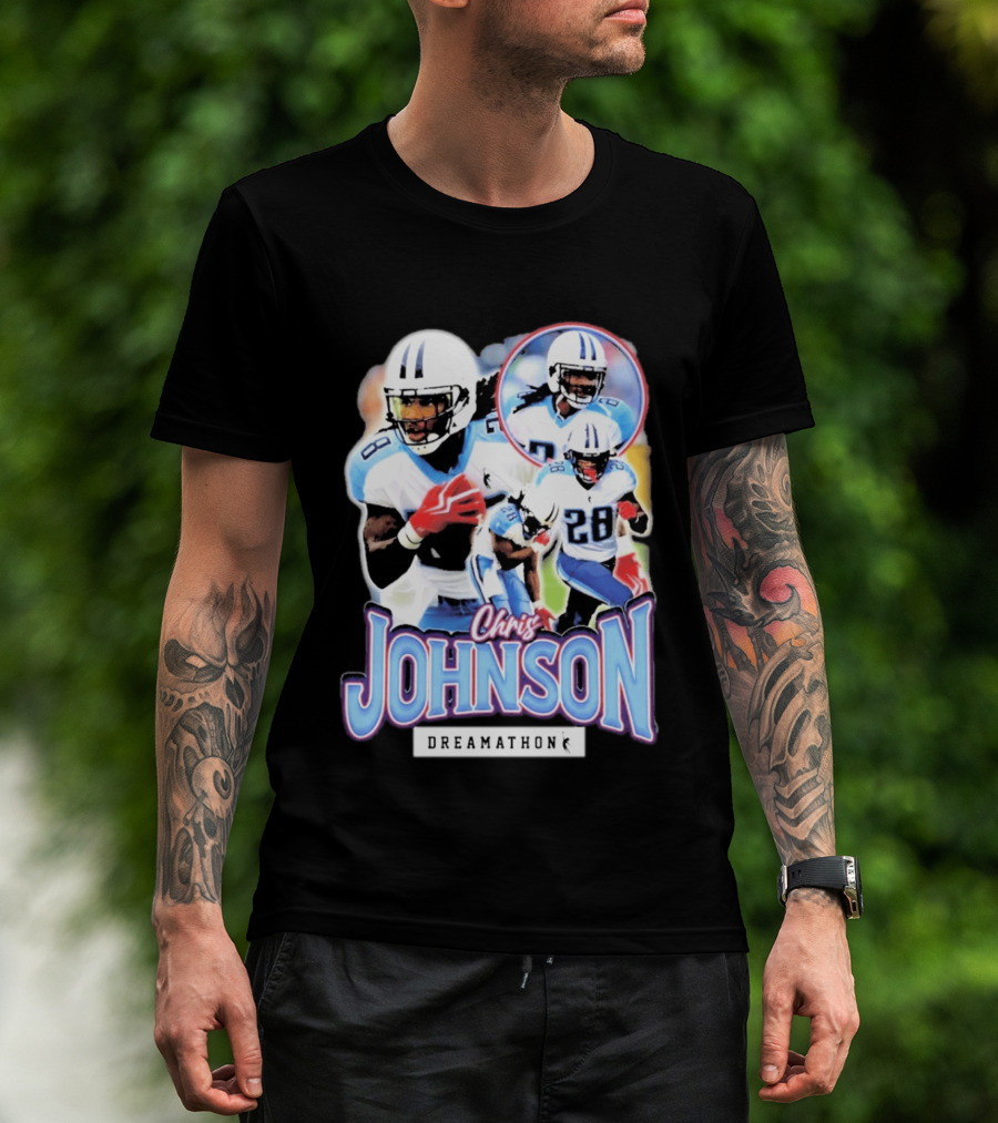 Chris Johnson NFL Dreamathon Tennessee Titans Football 28 T-Shirt