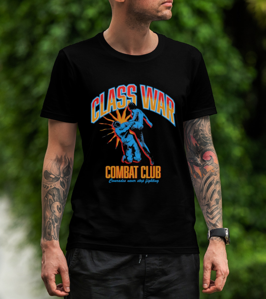 Class War Combat Club Comrades Never Stop Fighting Vintage Brawler Aesthetic T-Shirt
