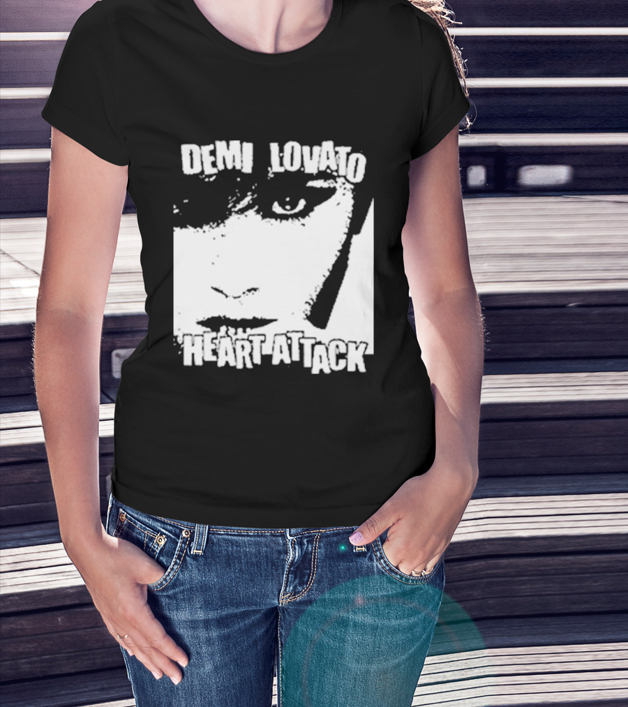 Demi Lovato Heart Attack Anniversary Face T-Shirt