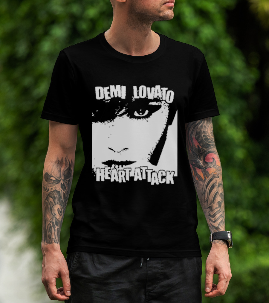 Demi Lovato Heart Attack Anniversary Face T-Shirt