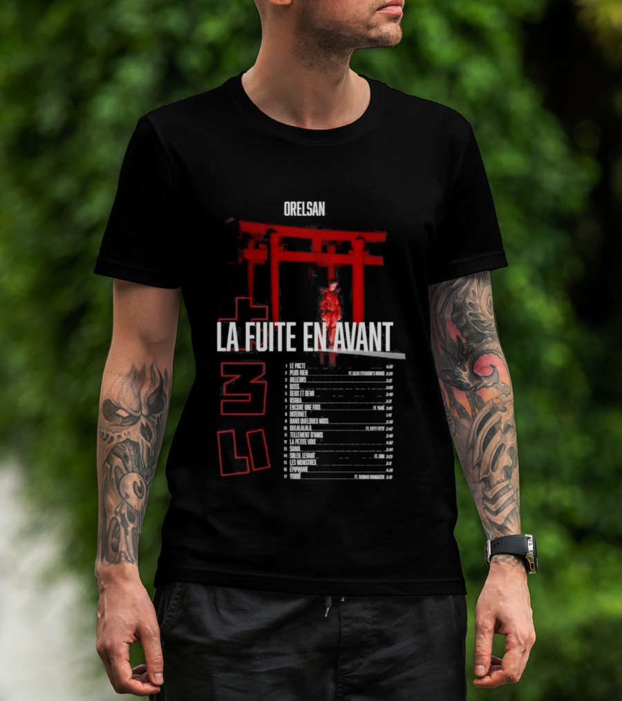 Orelsan La Fuite En Avant Rouge Tour Dates 2024 T-Shirt