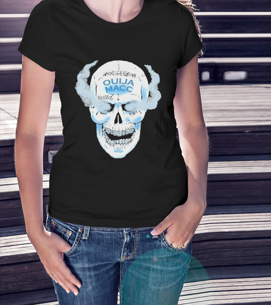 Ouija Macc Skull Blessed Trash Smoke Effect Design D 977 T-Shirt