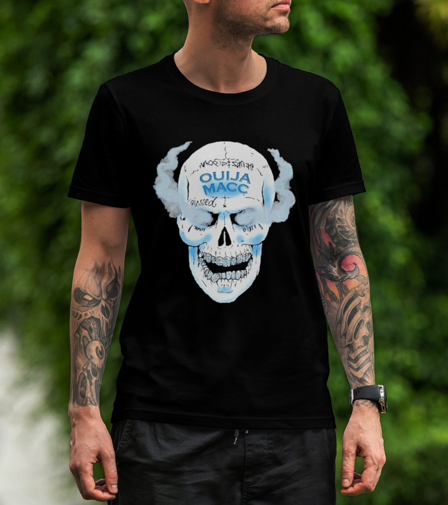 Ouija Macc Skull Blessed Trash Smoke Effect Design D 977 T-Shirt