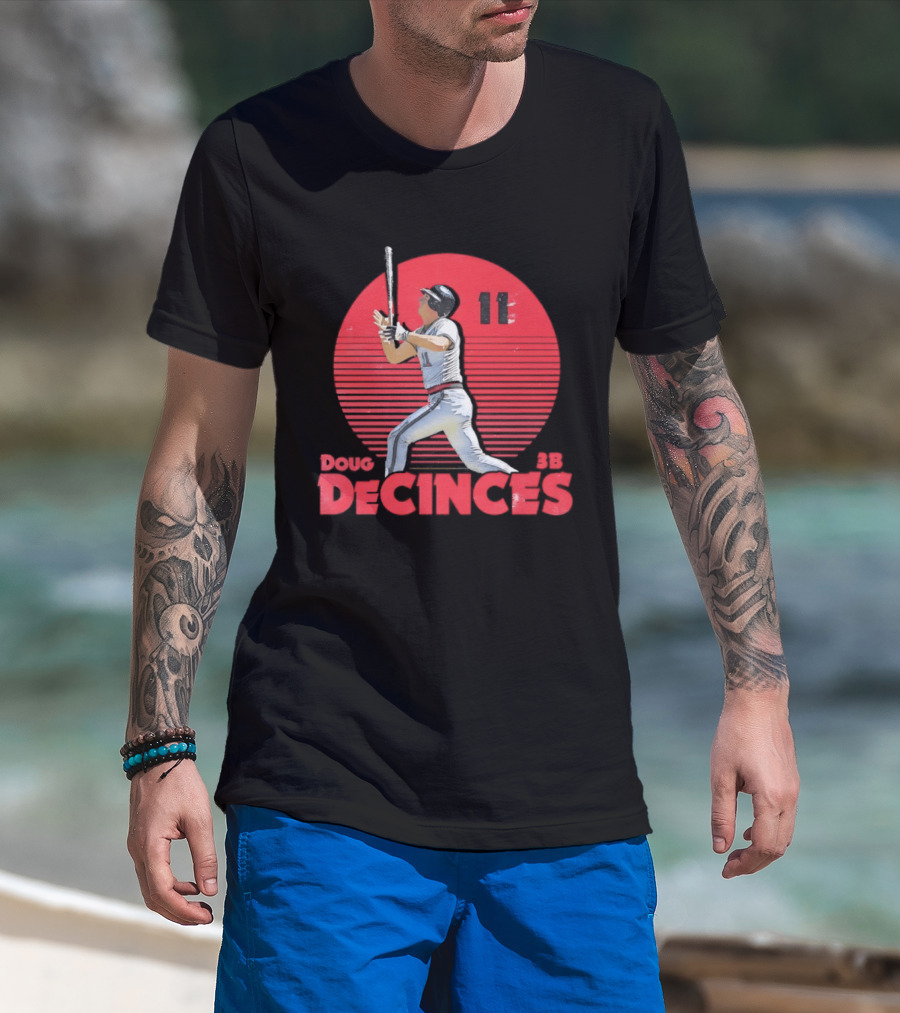 Doug DeCinces 11 California Angels Baseball Legend Player Number T-Shirt