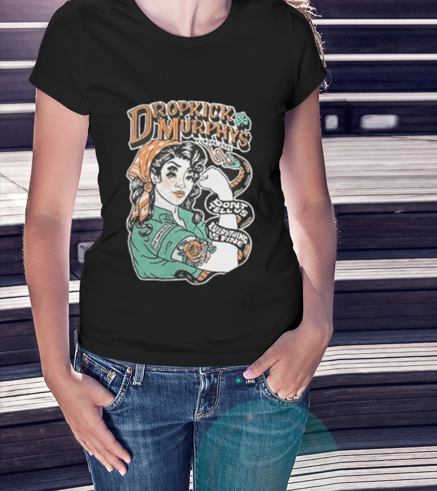 Dropkick Murphys Europe 2025 Tour Don't Tell Us Everything Is Fine Snake T-Shirt