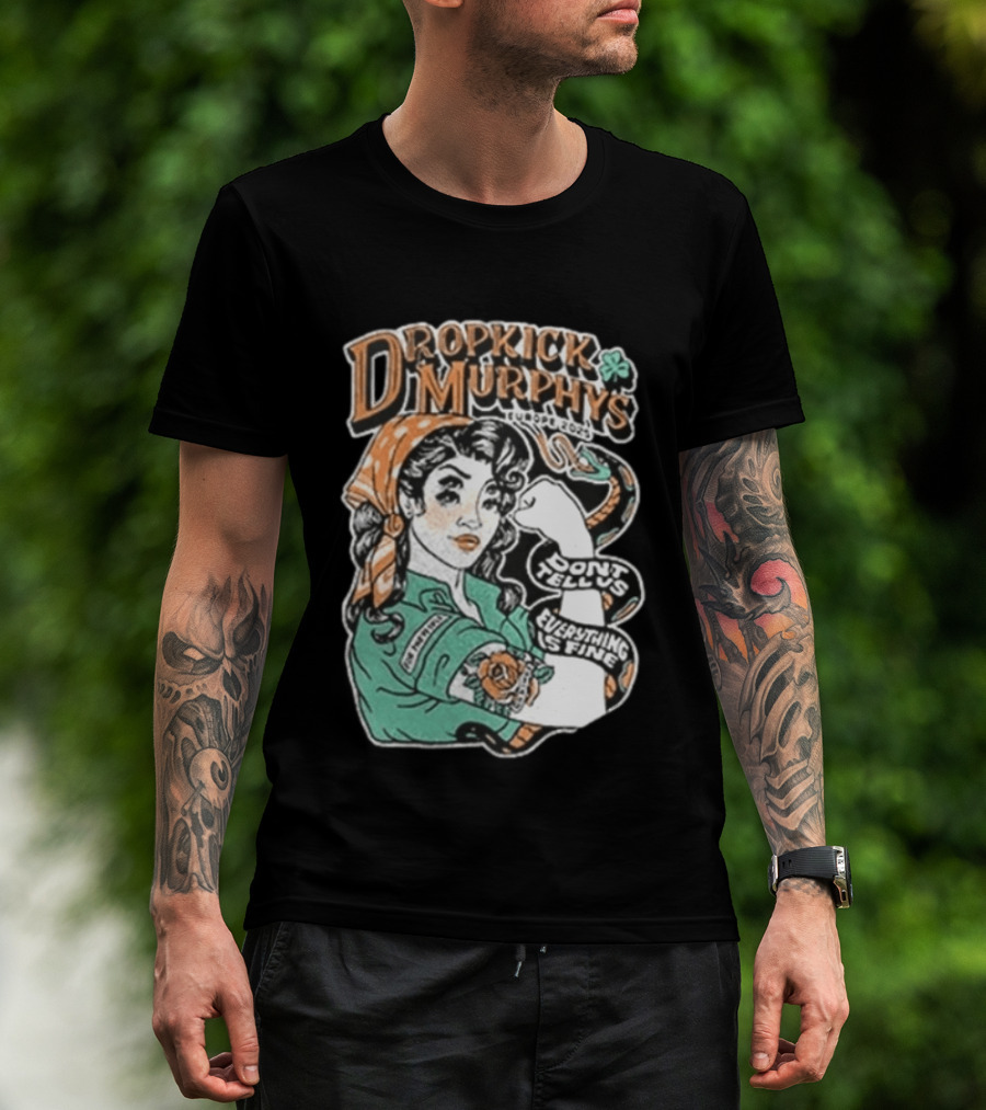 Dropkick Murphys Europe 2025 Tour Don't Tell Us Everything Is Fine Snake T-Shirt