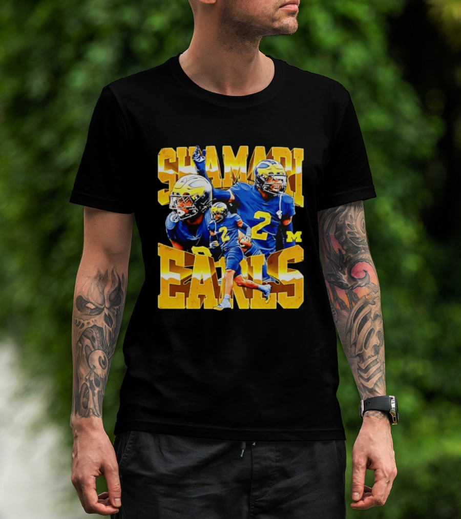 Shamari Earls 2 Michigan Wolverines NCAA Football Player Sports Fan Gear T-Shirt