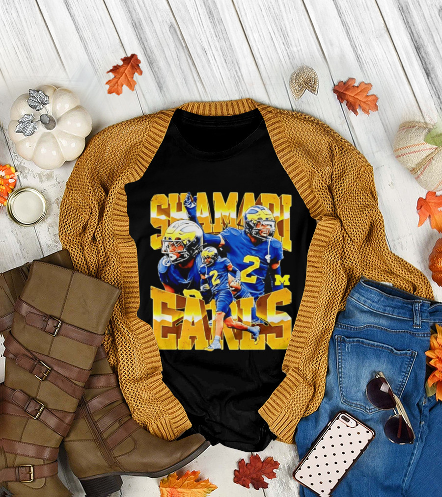 Shamari Earls 2 Michigan Wolverines NCAA Football Player Sports Fan Gear T-Shirt