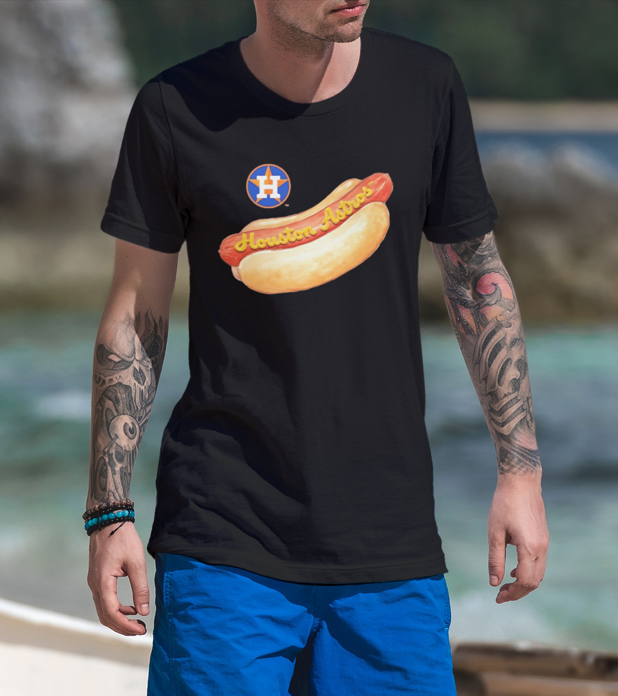 Houston Astros Hot Dog MLB 2026 Season Fan T-Shirt